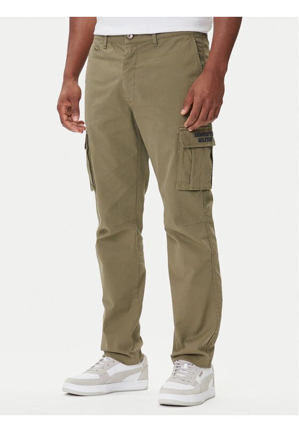 Aeronautica Militare Spodnie materiałowe 252PA1329UCT0244 Zielony Regular Fit. Kolor: zielony. Materiał: bawełna