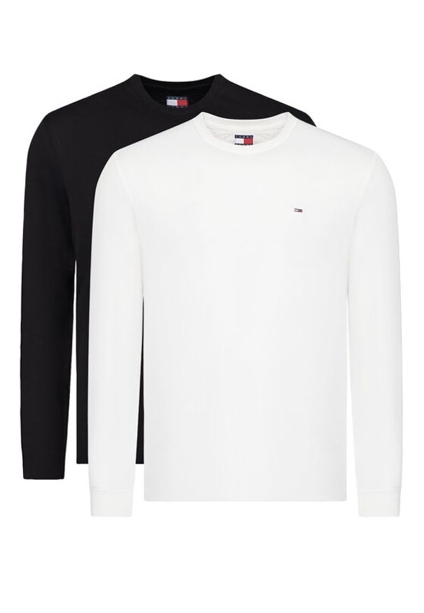 Tommy Jeans Komplet longsleeve DM0DM22148 Kolorowy Slim Fit. Materiał: bawełna. Długość rękawa: długi rękaw. Wzór: kolorowy