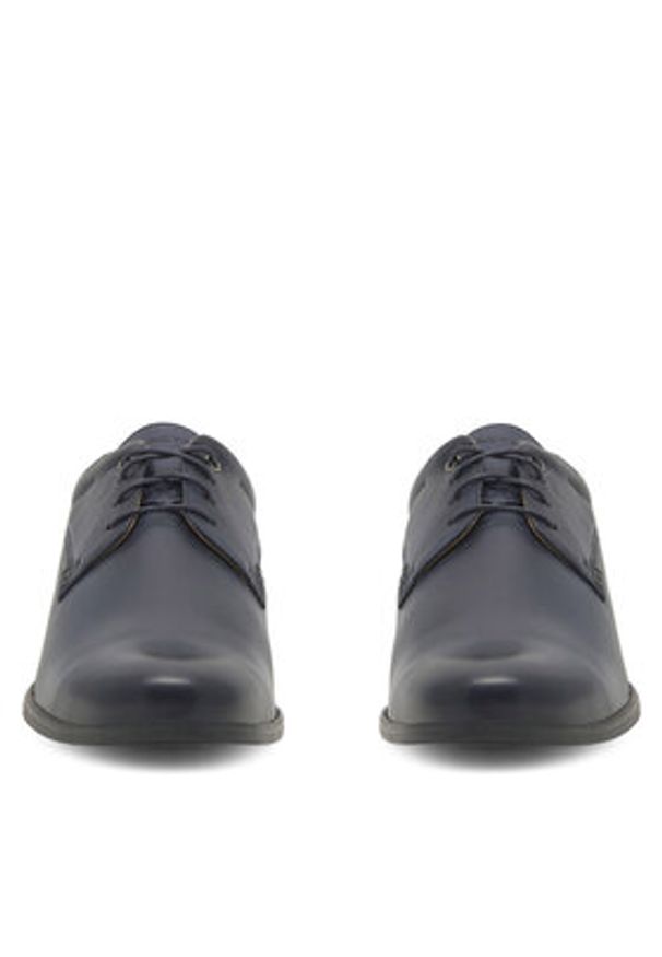 Lanetti Półbuty ALMER-15 MBS Granatowy. Kolor: niebieski. Materiał: skóra