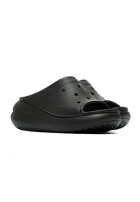Buty do chodzenia damskie Crocs Crush Slide. Okazja: na plażę, na co dzień. Kolor: czarny. Materiał: syntetyk, materiał. Sezon: lato. Styl: sportowy, casual, elegancki
