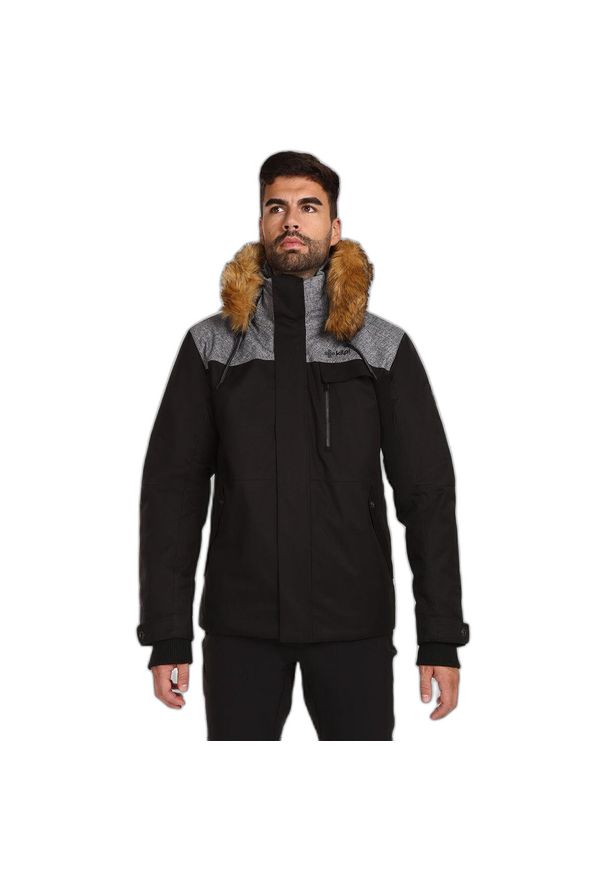 Kurtka Kilpi Alpha. Kolor: czarny. Materiał: materiał, puch. Sezon: zima. Sport: turystyka piesza