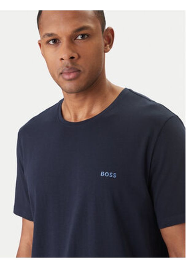 BOSS T-Shirt Mix&Match 50515312 Granatowy Regular Fit. Kolor: niebieski. Materiał: bawełna