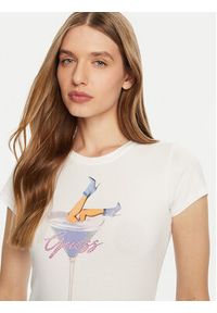 Guess T-Shirt W5RI29 KA0Q1 Biały Regular Fit. Kolor: biały. Materiał: bawełna #5