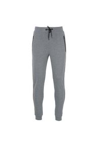 PEAK MOUNTAIN - Spodnie dresowe z weluru Peak Mountain Cisco. Kolor: szary. Materiał: welur, dresówka. Sport: fitness, bieganie #1
