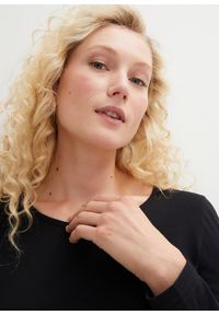 bonprix - Shirt z długim rękawem (2 szt.). Kolor: czarny. Materiał: materiał. Długość rękawa: długi rękaw. Długość: długie