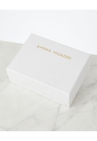AMINA MUADDI - Srebrna bransoletka na kostkę. Materiał: srebrne. Kolor: zielony. Wzór: kolorowy. Kamień szlachetny: kryształ