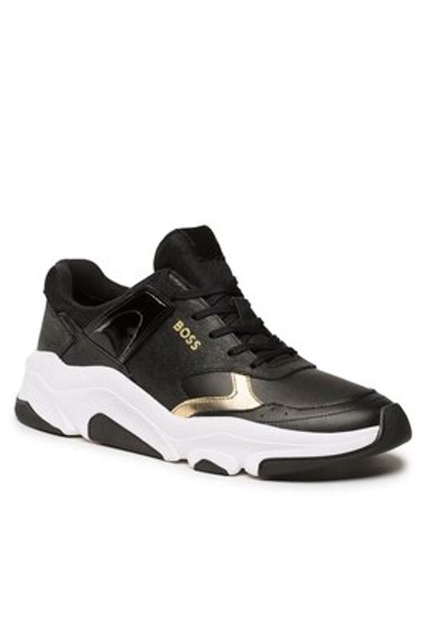 BOSS - Boss Sneakersy Asher 50487738 10244099 01 Czarny. Kolor: czarny. Materiał: skóra