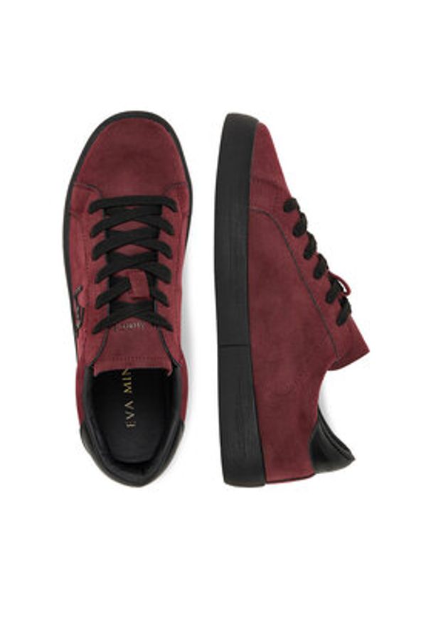 Eva Minge Sneakersy EO-ELLA-WSDR13670-1 Bordowy. Kolor: czerwony. Materiał: syntetyk, materiał