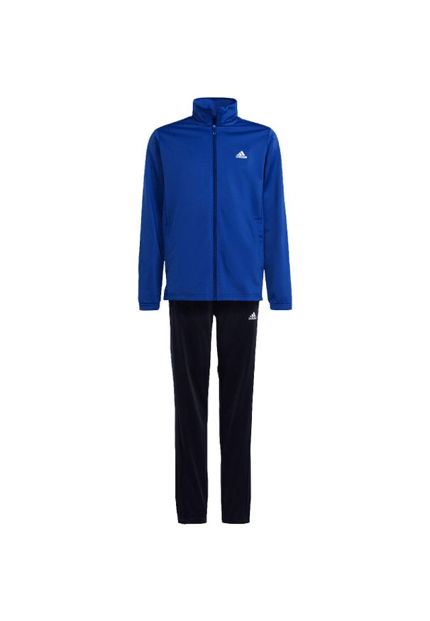 Adidas - Dres dla dzieci adidas Essentials Big Logo Track Suit. Kolor: wielokolorowy, niebieski, czarny. Materiał: dresówka