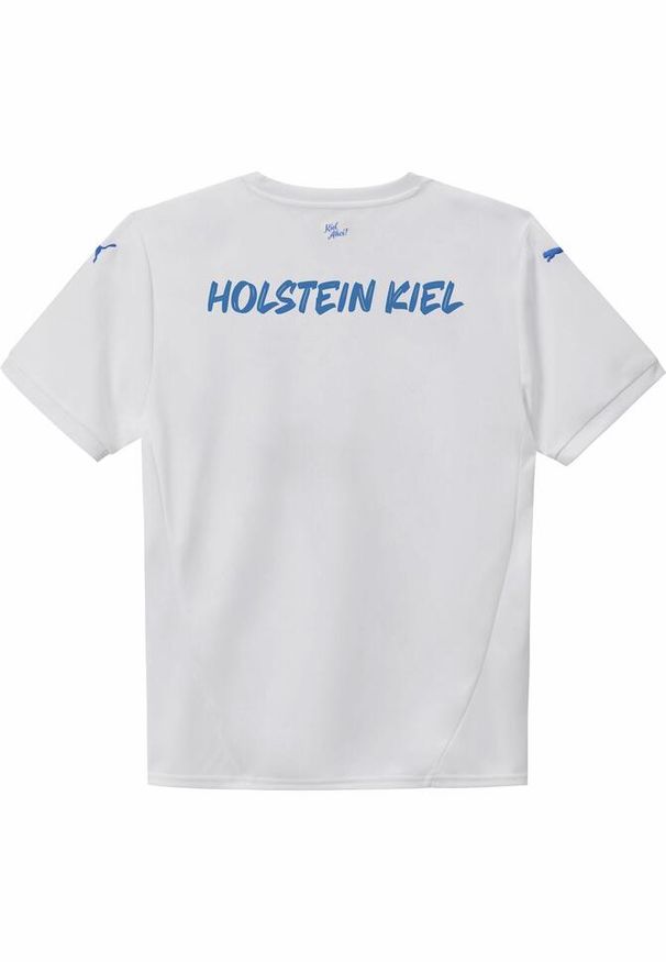 Puma - Młodzieżowa koszulka wyjazdowa Holstein Kiel 24/25 PUMA White Ignite Blue. Kolor: biały, wielokolorowy, niebieski