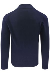 Rozpinany Sweter Męski (Kardigan) - Pako Jeans - Granatowy. Kolor: niebieski. Materiał: bawełna #6
