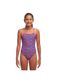 FUNKITA - Strój do pływania dziewczęcy Funkita Daily Steps - Single Strap. Kolor: wielokolorowy, niebieski, różowy #1