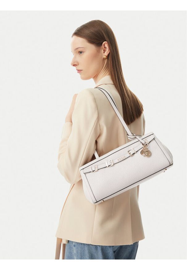 Guess Torebka Dovie HWKG99 09080 Kremowy. Kolor: kremowy. Materiał: skórzane