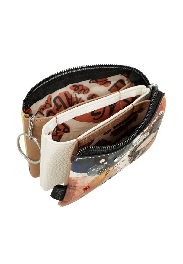 Pomarańczowy Oryginalny Damski Portfel Anekke. Kolor: pomarańczowy. Wzór: aplikacja