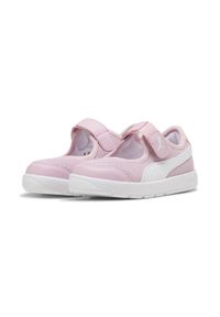 Adidas - Sneakersy dla małych dzieci Courtflex v3 Lina V PUMA Rose Mauve White Pink. Kolor: fioletowy, biały, wielokolorowy. Materiał: materiał. Sport: bieganie