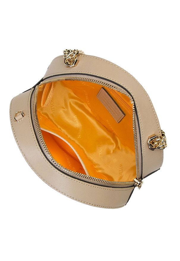 Wittchen - Torebka crossbody ze skóry okrągła – limitowana edycja. Wzór: haft. Sezon: lato. Dodatki: z haftem. Materiał: skórzane. Styl: klasyczny, elegancki, casual. Rodzaj torebki: na ramię