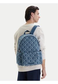 Calvin Klein Plecak Emblem Aop Denim Round Backpack LV04D3429G Niebieski. Kolor: niebieski. Materiał: materiał #1
