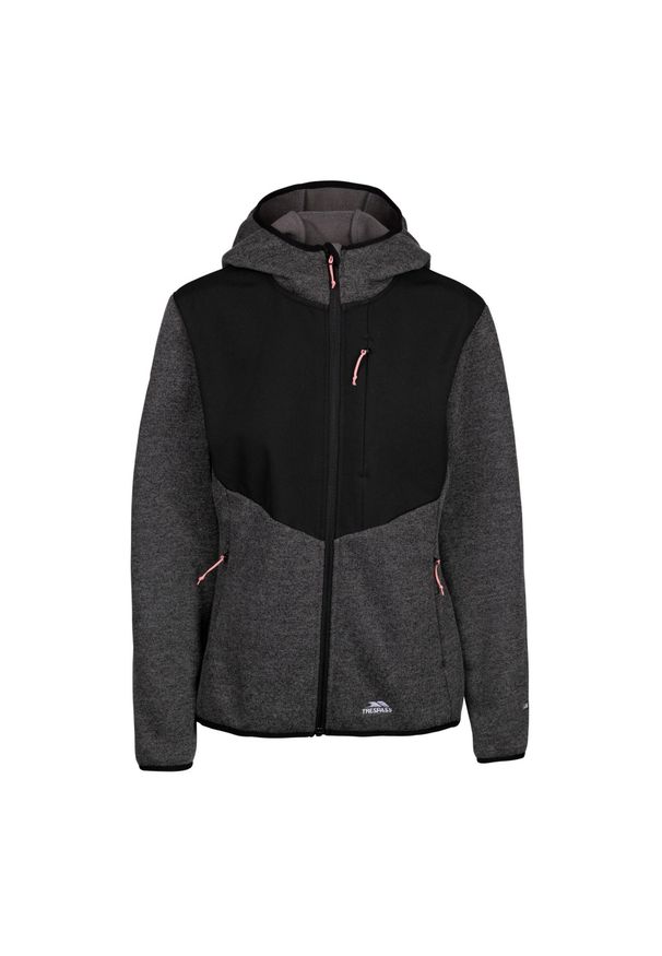 TRESPASS - Damska Bluza Polarowa Tierra. Kolor: szary. Materiał: polar. Sezon: zima. Sport: turystyka piesza