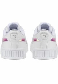 Puma - Dziecięce sneakersy Carina 2.0 Holo PUMA White Silver Gray. Okazja: na plażę. Kolor: biały, wielokolorowy, szary. Sezon: lato
