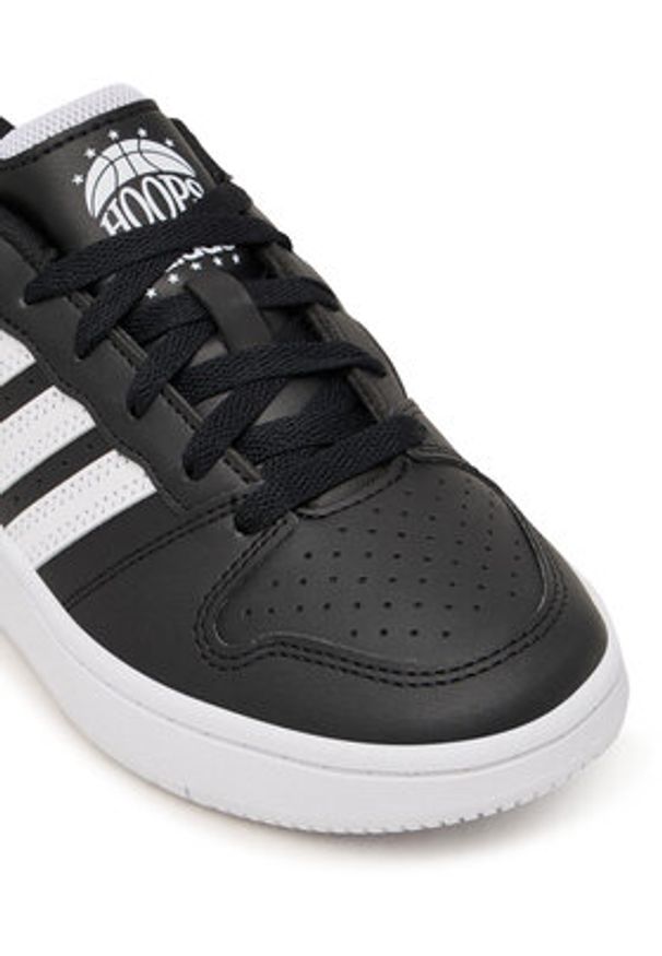 Adidas - adidas Sneakersy Hoops Classic J KI1072 Czarny. Kolor: czarny. Materiał: skóra