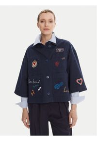 Weekend Max Mara Marynarka Assuan 2525046021 Granatowy Regular Fit. Kolor: niebieski. Materiał: bawełna #1