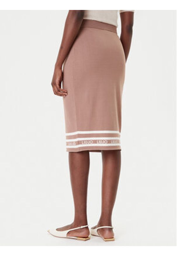 Liu Jo Sport Spódnica ołówkowa TF5217 MS63L Brązowy Regular Fit. Kolor: brązowy. Materiał: syntetyk, wiskoza. Styl: sportowy