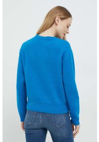 Pinko sweter wełniany damski kolor niebieski. Kolor: niebieski. Materiał: wełna #3