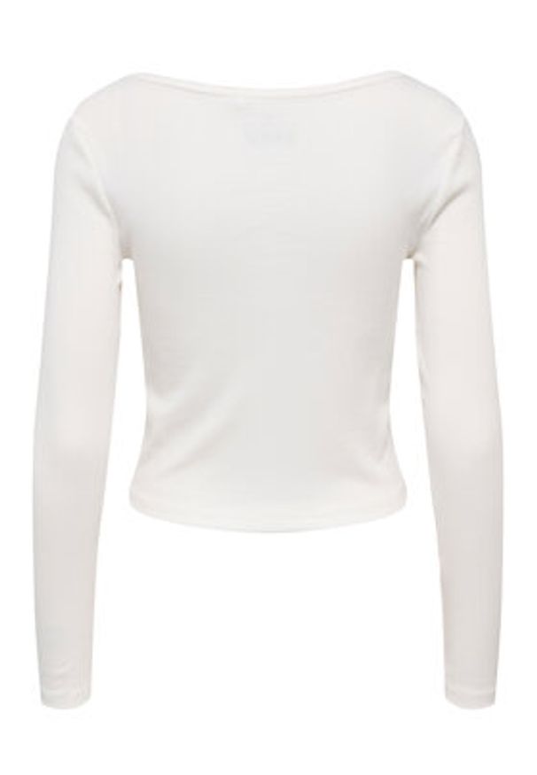 only - ONLY Bluzka Betty 15365756 Biały Standard Fit. Kolor: biały. Materiał: bawełna
