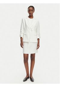 BOSS Marynarka Jia8 50557249 Biały Slim Fit. Kolor: biały. Materiał: len, wiskoza #2
