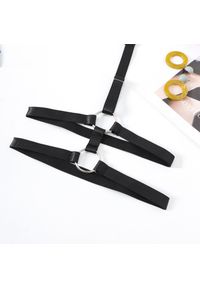 Intica - Komplet bielizny z paskami i kółkami na specjalne okazje Stephana. Kolor: czarny. Materiał: materiał #6