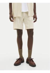 Jack & Jones Szorty materiałowe Jaiden 12274413 Beżowy Relaxed Fit. Kolor: beżowy. Materiał: bawełna #1