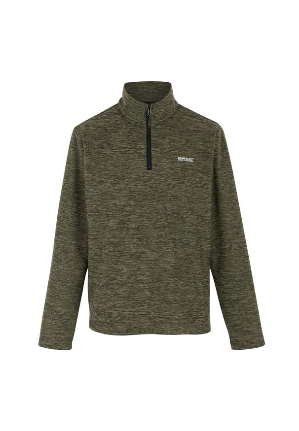 Regatta - Bluza Polarowa Męska Melanżowy Suwak Do Połowy Thompson. Kolor: zielony. Materiał: polar. Wzór: melanż. Styl: sportowy. Sport: turystyka piesza