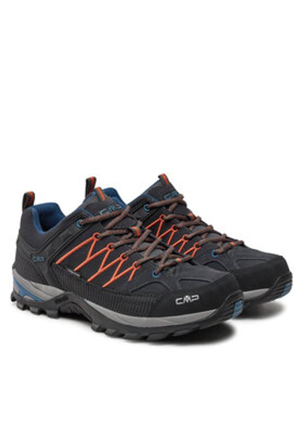 CMP Trekkingi Rigel Low Wp 3Q13247 Czarny. Kolor: czarny. Materiał: skóra, zamsz. Sport: turystyka piesza