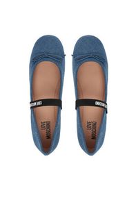 Love Moschino - LOVE MOSCHINO Baleriny JA11121G1OJO5700 Niebieski. Kolor: niebieski. Materiał: materiał #5