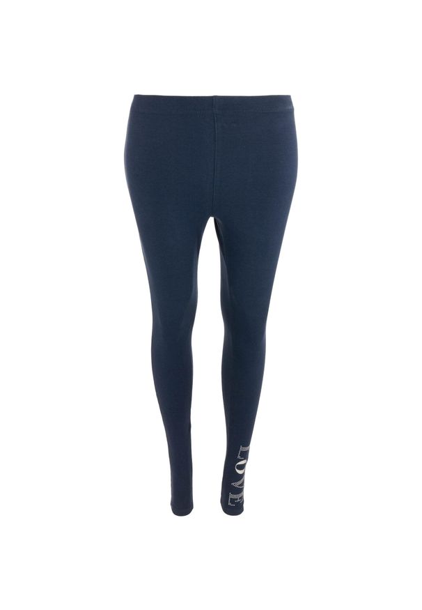 ELEVN - Legginsy damskie Vanda – granatowe. Kolor: niebieski. Materiał: bawełna, elastan