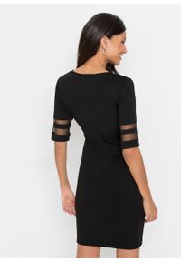 Sukienka ołówkowa bonprix czarny. Kolor: czarny. Typ sukienki: ołówkowe. Styl: elegancki #4