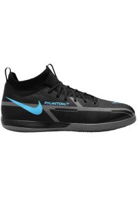 Buty piłkarskie Nike Phantom GT2 Academy Df Ic Jr DC0815 004 czarne czarne. Zapięcie: sznurówki. Kolor: czarny. Materiał: syntetyk, guma. Szerokość cholewki: normalna. Sport: piłka nożna