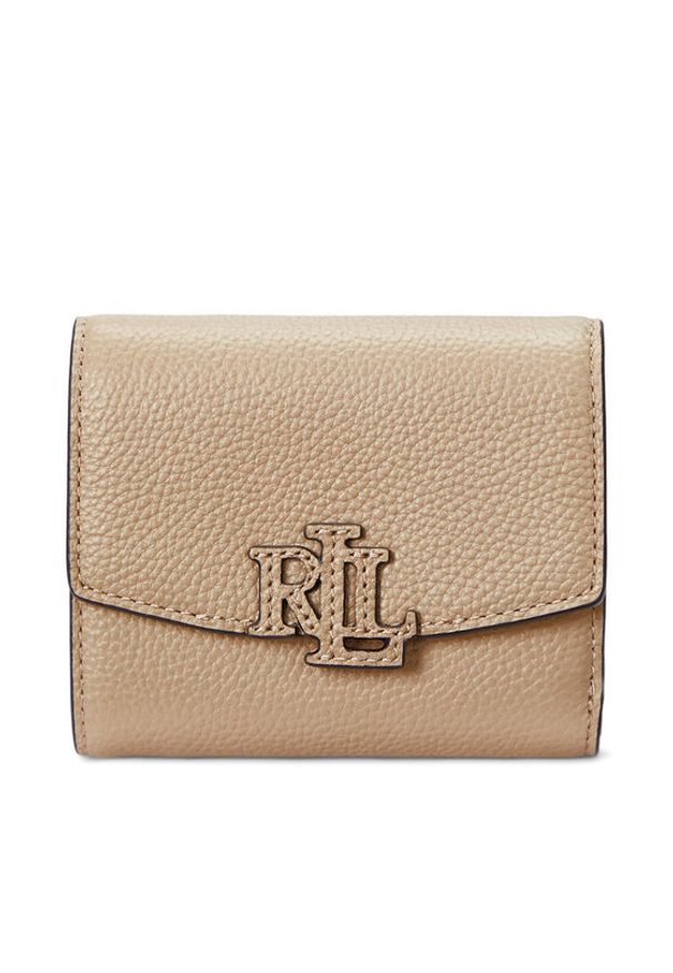 Lauren Ralph Lauren - LAUREN RALPH LAUREN Mały Portfel Damski Cameryn 432966782005 Beżowy. Kolor: beżowy. Materiał: skóra