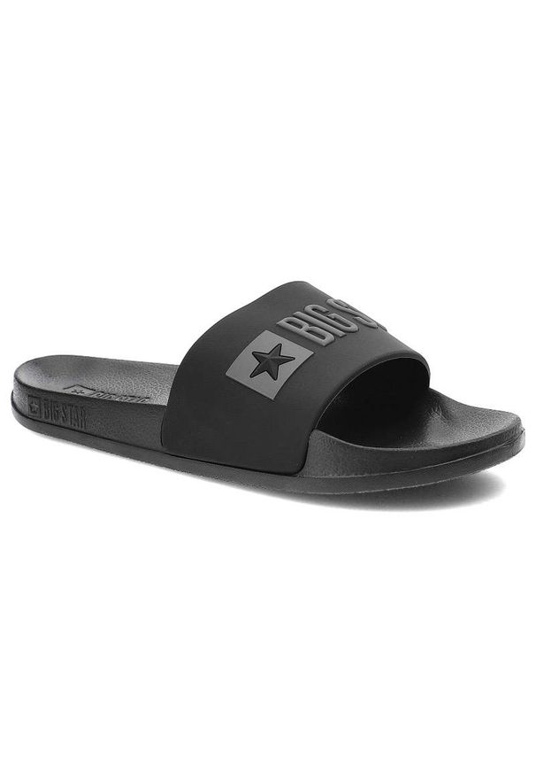 Big-Star - Czarne Klapki Big Star Damskie Buty Profilowane. Okazja: na co dzień, na plażę, na spacer. Kolor: czarny. Sezon: lato. Styl: casual, sportowy, klasyczny