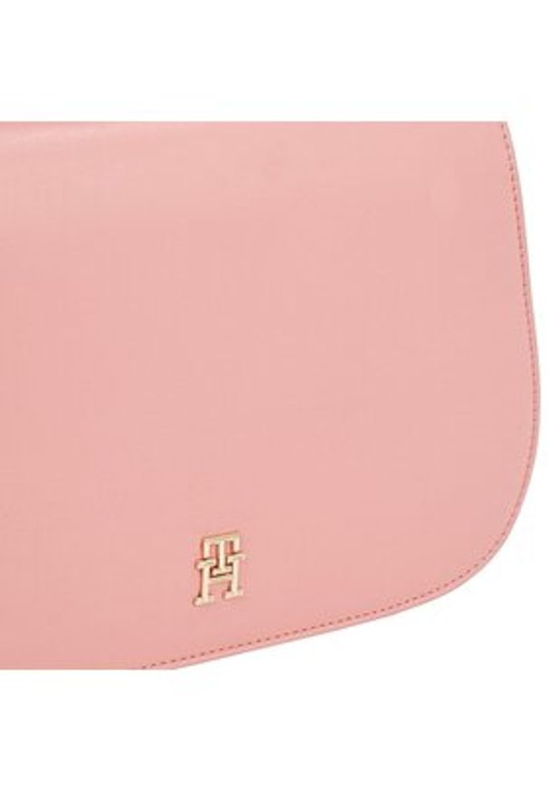 TOMMY HILFIGER - Tommy Hilfiger Torebka Th Spring Chic Flap Crossover AW0AW15974 Różowy. Kolor: różowy. Materiał: skórzane
