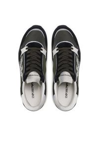 Emporio Armani Sneakersy X4X537 XM678 Q446 Khaki. Kolor: brązowy. Materiał: skóra, zamsz #7