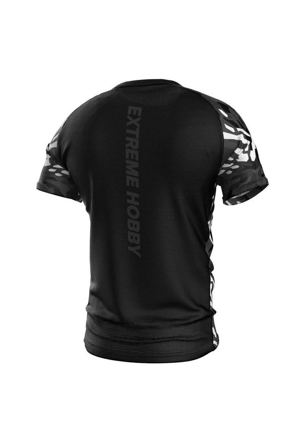 Koszulka Techniczna Sportowa Męska EXTREME HOBBY BLACK PANTHER. Kolor: czarny, biały, wielokolorowy. Materiał: elastan, poliester. Długość rękawa: krótki rękaw. Długość: krótkie. Sport: fitness, kolarstwo