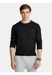 Polo Ralph Lauren Longsleeve Classics 710671468001 Czarny Custom Slim Fit. Typ kołnierza: polo. Kolor: czarny. Materiał: bawełna. Długość rękawa: długi rękaw