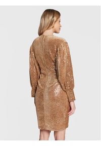 Closet London Sukienka koktajlowa JD875 Brązowy Regular Fit. Kolor: brązowy. Materiał: syntetyk. Styl: wizytowy #4