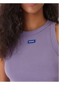 Hugo - HUGO Top Baby 50511450 Fioletowy Slim Fit. Kolor: fioletowy. Materiał: bawełna #4