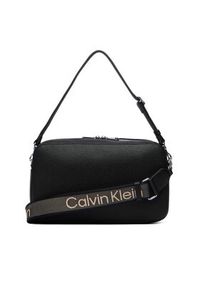 Calvin Klein Torebka Webbing 2X Strap Lg Camera Bag LV04F3642G Czarny. Kolor: czarny. Materiał: skórzane #3