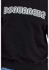 DSQUARED2 Czarna bluza męska z logo outline. Kolor: czarny