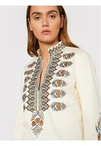 Tory Burch Tunika Embroidered 87518 Beżowy Relaxed Fit. Kolor: beżowy. Materiał: bawełna #2