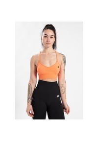 GORILLA WEAR - Olivia Bezszwowe Biustonosz sportowy - Peach. Kolor: pomarańczowy, wielokolorowy, różowy. Sport: fitness