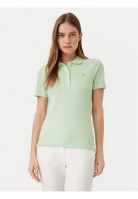 TOMMY HILFIGER - Tommy Hilfiger Polo 1985 WW0WW43225 Zielony Slim Fit. Typ kołnierza: polo. Kolor: zielony. Materiał: bawełna #1